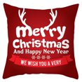 thumbnail image 1 of Jusqu'à 65 % de Rabais SMihono Housse de Coussin de Noël, Forme Flocon de Neige, Forme Orignal Père Noël, Rouge Classique de Noël, 1 of 1
