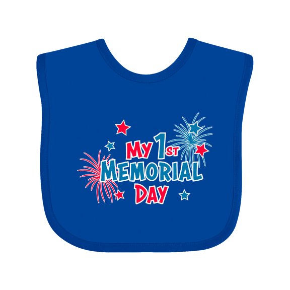 Inktastic My 1st Memorial Day Boys or Girls Baby Bib