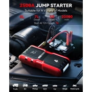 Audew Jump Starter, Car Auto Battery Jump Starter Portable 2000A Charger 20000mAh, Black