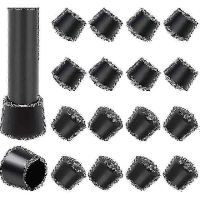 Paquete de 16 tapas protectoras de goma CHUNC para patas de sillas Diámetro interior 1 pulgada color negro