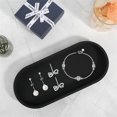 thumbnail image 3 of Set of 2 Bathroom Trays, Black Silicone Storage Tray(Oval), 3 of 5