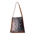 thumbnail image 1 of Bolso de compras de hombro con estampado de seda para mujer a la moda, bolso de mano con cadena de perlas Likrtyny Para estrenar, 1 of 9