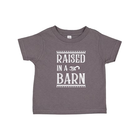 

Inktastic RAISED in a BARN in White Gift Toddler Boy or Toddler Girl T-Shirt