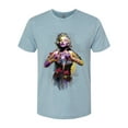 thumbnail image 2 of Wild Bobby Marilyn Monroe Watercolor Love Pop Culture Men Premium Tri Blend Tee, Denim, XX-Large, 2 of 5