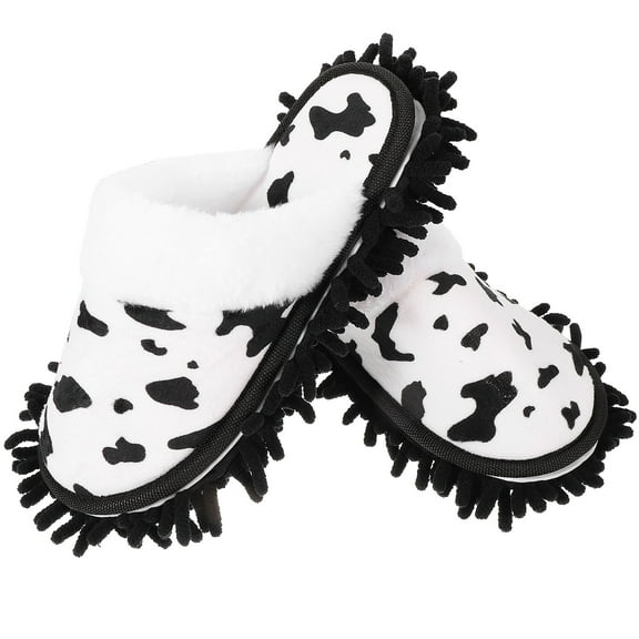 PENIKOKO Mop Slippers White and Black 1 Pair 10.