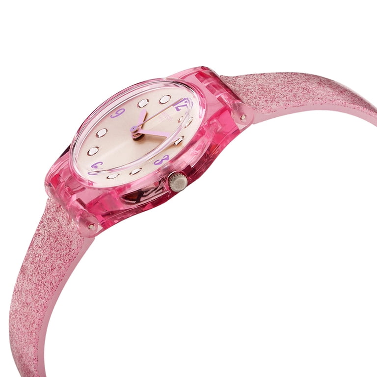 Swatch Rose Glistar Grey Dial Pink Glitter Silicone Leadies  display picture 2