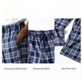thumbnail image 3 of CHAOJISHE Mens Pajama Pants Lightweight Men's Woven Sleep Pant Pjs Bottoms Sleepwear Pajama Pants Plaid Sleep Lounge Pants with 2 Pockets SIZE:XXL, 3 of 7