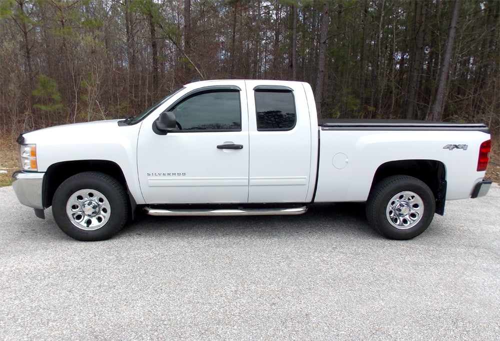 MaxMate 3" Nerf Bars Compatible with 1999-2018 Chevy Silverado GMC Sierra 1500 2500 LD; 2001-2019 2500 3500HD; 2019 LD / Limited (Exclude SS) | Double Cab | WB2C35007 | Side Step Rails Running Boards