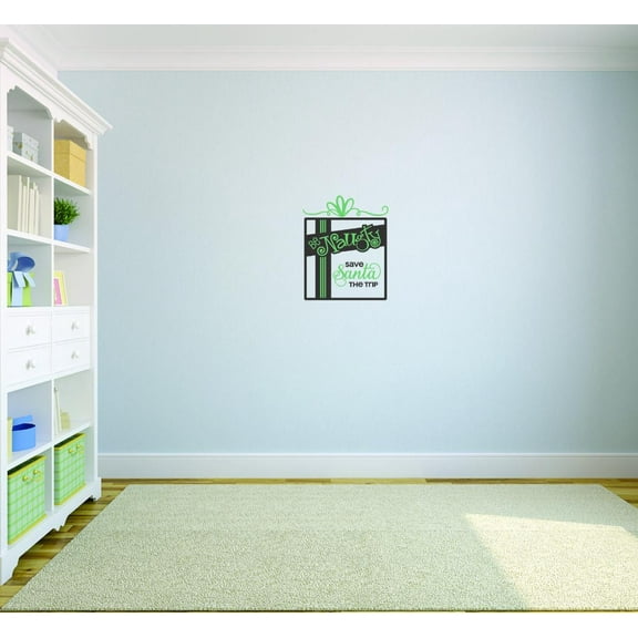 Wall Design Pieces Be Naughty Save Santa The Trip Christmas Holiday Winter 20x30 Inches