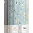 thumbnail image 3 of White Daisy Farmhouse Sheer Curtains for Living Room Bedroom Pastoral Botanical Floral Sheer Curtains 45 Inch Long 2 Panels Set Light Filtering Curtain Window Treatments Drapes for Dining Room, 3 of 6