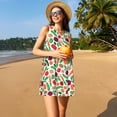 thumbnail image 3 of Naloa Vegetables Print Women's Summer Spring Casual Beach Sundress,Vacation Sleeveless Tank Crewneck Loose Dresses, 3 of 7