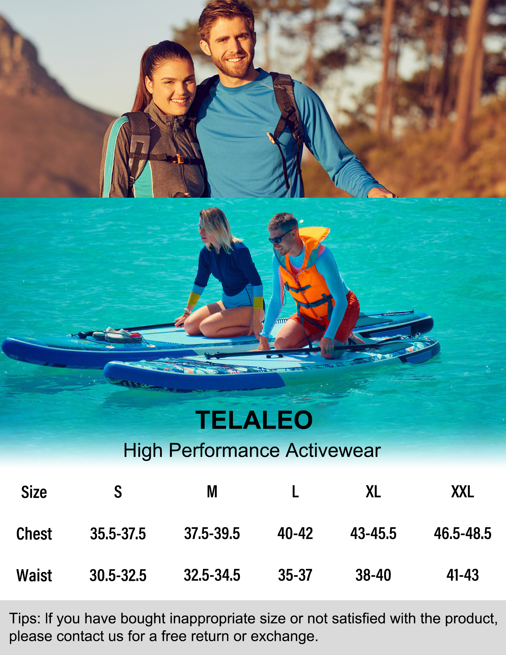 TELALEO Men's Long Sleeve Moisture-Wicking Tee, 5-Pack photo 6