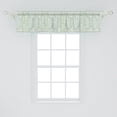 thumbnail image 2 of Ambesonne Botanical Window Valance, Continuous Flowers Motif, 54" X 12", Pale Sage Green White, 2 of 3
