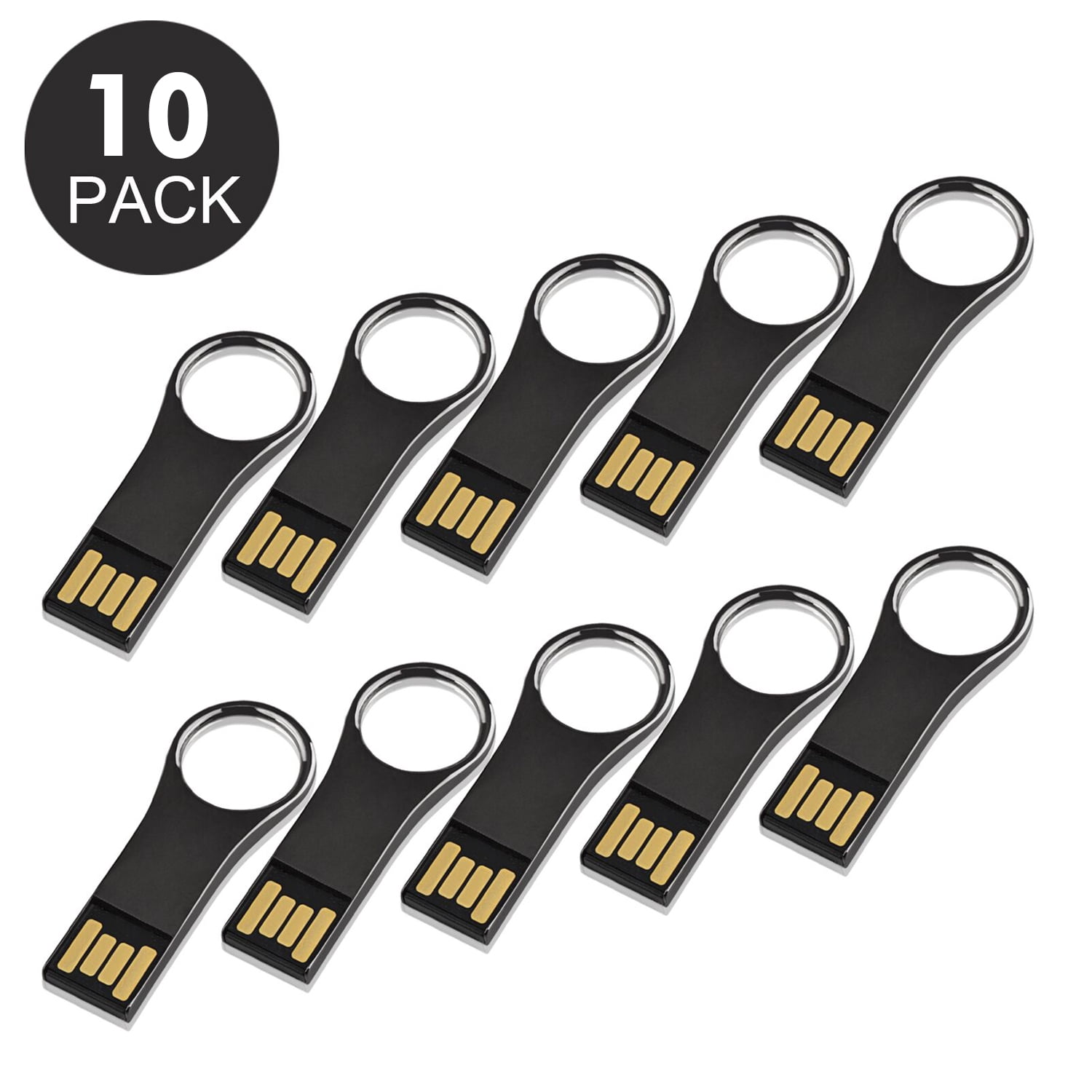 16GB Mini Metal USB2.0 Drive Memory Flash Pendrive Stick Color Gray 10PCS 1GB