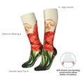 thumbnail image 4 of Honeii Vibrant Amaryllis Flowers Print Long Socks,Novelty Design Socks Gift for Men and Women,Crew Socks,Calf Socks, 4 of 6