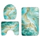 thumbnail image 5 of Juego de 3 alfombras de baño con base antideslizante para ducha Verde, 5 of 9
