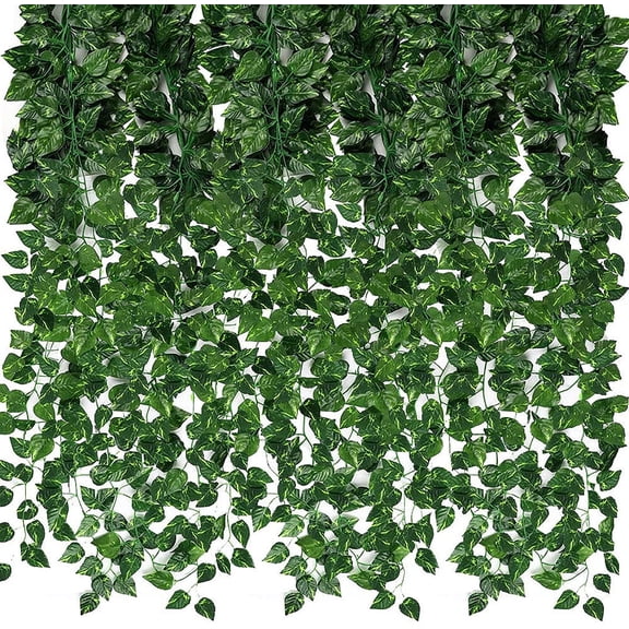 24 Pack 173ft Artificial Ivy Greenery Garland,Fake Vines Hanging Plants Backdrop for Room Bedroom Wall Decor,Green Leaves for Jungle Theme Party Wedding Decoration