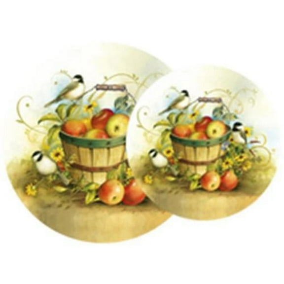 Calypso Basics, Tin Burner Cover Set 2-8" & 2-10", Chickadees