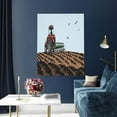 thumbnail image 5 of Kdxio Tractor plowing a field Pattern Canvas Wall Art 12x16 Inches - Waterproof HD Print Solid Wood Frame for Living Room & Bathroom,Vertical, 5 of 8