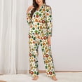 thumbnail image 2 of Sikiie Lemon Fruits Vegetables Women's Long-Sleeve Shirt and Full-Length Bottom Pajama Set (s-xxl)-X-Large, 2 of 7