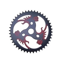 Lowrider Black Steel Sprocket Red/Skull 1/2 X 1/8 44t. Bike Part, Bicycle Part, Bike Accessory, Bicycle Part