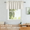 thumbnail image 3 of Dznils Rod Pocket Solid Blackout Kitchen Curtain Valance, Ivory, 52"W x 18"L, 4 Panel, 3 of 11