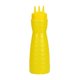 thumbnail image 3 of Botella de ketchup de 570 ml, multifuncional, portátil, rellenable, para condimentos, salsas 3 agujeros amarillo, 3 of 9