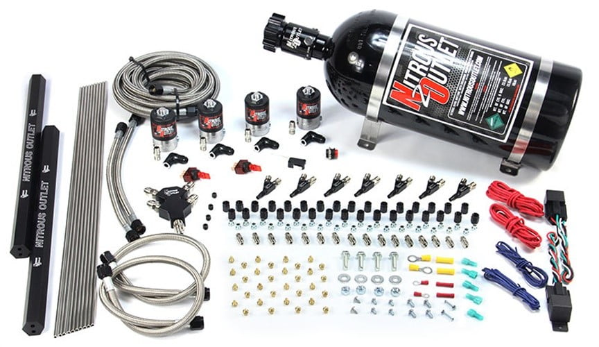 Nitrous Outlet Dry EFI Dual Stage 8 Cylinder 4 Solenoids Direct Port