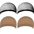 thumbnail image 1 of SUTENGDA Lot de 4 Bonnets de Perruque en Maille Filet Élastique Extensible, 1 of 5