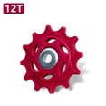 thumbnail image 1 of Galet de Dérailleur Arrière de Vélo de Montagne 10-18T, Roulement de Roue, Rouleau de Guidage de Vélo de Route, Rouge, 12T, 1 of 5