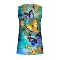 thumbnail image 5 of Wycnly Summer Saving Tank Top for Women Womens Workout Tops Lightweight Comfy Slim Henley Shirts Button up Tunic 2024 Casual Butterfly Print Sleeveless Tops Ladies Sleeveless Shirt, 5 of 5