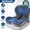 Gray Two-Tone, variant on INSMART Ergonomic Seat Cushion with Lumbar Support - Gel Memory Foam Pillow for Office Chair, Car & Wheelchair, Light Gray