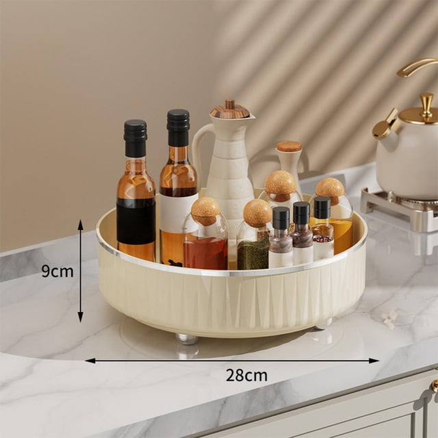 Organizador giratorio de gran capacidad Perfecl para almacenamiento de bandeja de pan y maquillaje sirviendo tay