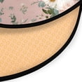 thumbnail image 3 of 36.2 Inch Round Floor Mat Small White and Pink Flowers Carpet Decor Rug for Living Room Bedroom, 3 of 6