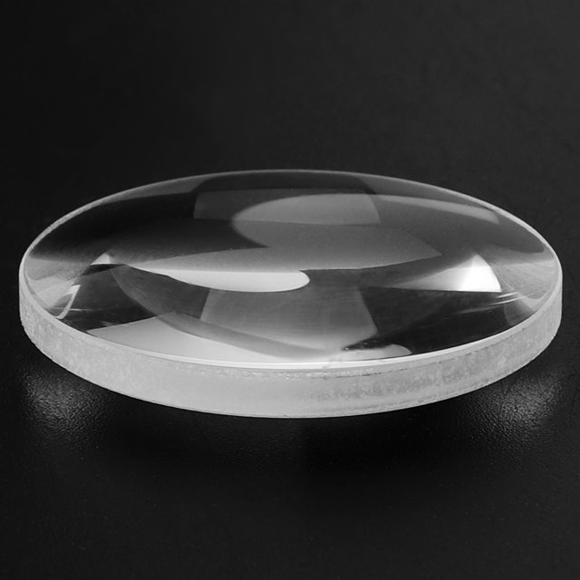 Optical Glass Convex Lens, K9 Clear 2.5 X Magnifying Factor Convex Lens, For DIY Magnifying Lens Physical Optics Experiment Lens