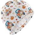 thumbnail image 1 of Wekity Bonnet de Bain Camion Citrouille Automne Unisexe Adulte Wekity Polyester, 1 of 4