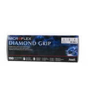 Microflex Diamond Grip Powder-Free Latex Examination Glove, Large, White (100pcs)