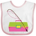 thumbnail image 3 of Inktastic Fishing Tackle Girls Girls Baby Bib, 3 of 4