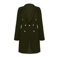 thumbnail image 6 of Niaviben Women's Long Trench Coat Double Breasted Trench Coat Women Long Blazers for Women's Trench Coats Long Trench Coat for Women Casual Jackets for Women Womens Trench Coat Army Green L, 6 of 6