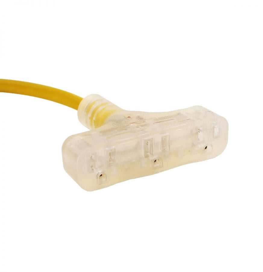 10 3 25ft Generator Power Extension Cord Male Nema L5 20p Plug 3 Outlet 5 15r Lighted End Female Receptacles Walmart Com Walmart Com