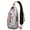 Palm Leaf and E, variant on Summer Beach Sling Backpack, Lightweight Crossbody Daypack with Tropical Hibiscus and Palm Leaves, Anti-theft Travel Bag for Commuting and Short Trips