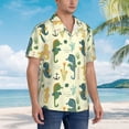 thumbnail image 3 of Honeii Seahorse Print Men’s Hawaiian Shirt,Classic Button-Down Short Sleeve Shirt, for Beach, Vacation, and Outdoor Activities,X-Large, 3 of 7