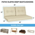 thumbnail image 2 of WINSOON 48 x 24 Inch Outdoor Loveseat Cushion Set-Beige, 2 of 4