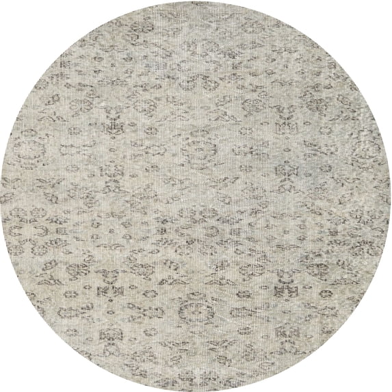Ahgly Company Indoor Round Contemporary Green Abstract Area Rugs, 3' Round