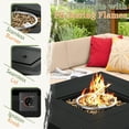 thumbnail image 3 of Devoko 6 Pieces Fire Pit Seating, Outdoor Sectional Rattan Sofa Set with 40000 BTU Propane Fire Pit Table, 3 of 8