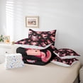 thumbnail image 6 of Feelyou Funny Pink Axolotl Bedding Comforter Set 7pcs, Kawaii Strawberry King Bedding Sets, Teens Kids Boys Girls Reversible Bed Sheets, Breathable Home Decor, 6 of 8