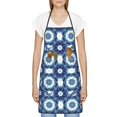 thumbnail image 3 of Sikiie Vintage Blue Aprons for Kitchen Cooking Aprons, Chef Apron for Men Women Chef, 3 of 7