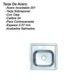 thumbnail image 3 of Tarja De Acero Inoxidable Alfa Calibre 24 Sobreponer 38.5x38.5x14, 3 of 4