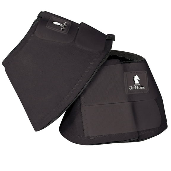 Small Classic Equine Neoprene Horse Bell Boots Shock Absorbing Black