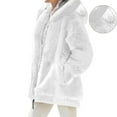 thumbnail image 5 of Breezora Oversized Faux Fur Jacket Women Shaggy Cardigan Coat Winter Warm Outerwear Cozy Loose Fit Fashionable L Size White, 5 of 9